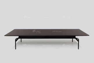 意式極簡風格豆奶视频下载官网观看別墅豪宅家具品牌現代輕奢客廳時尚煙熏黑橡色茶幾