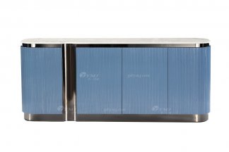 輕奢後現代風格家具豆奶视频下载官网观看會所別墅品牌家具時尚餐廳大理石麵灰藍色備餐櫃